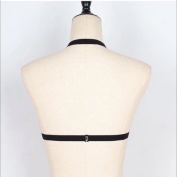 New! Black Lace Halter Bralette - Picture 7 of 8